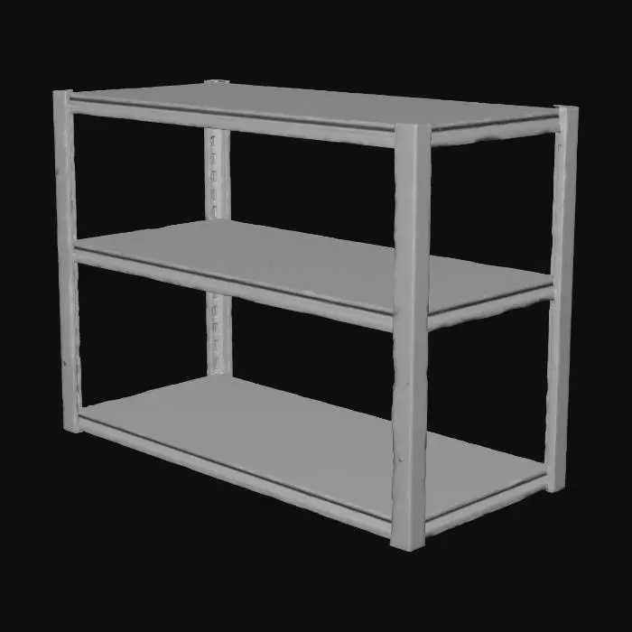 3D model for Industrial Metal Shelving Unit