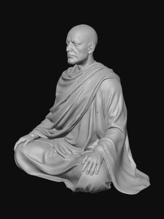 3D model for Sitzendeer Mönch beim Meditieren