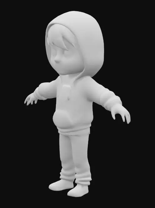 3D model for Hooded Hero