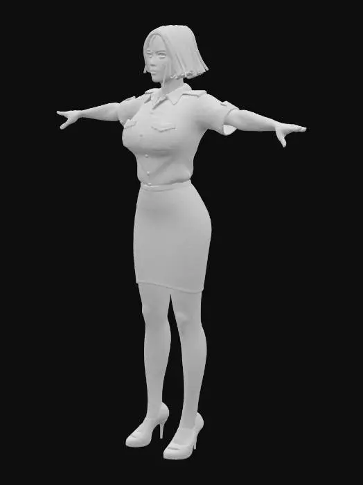 3D model for Officer in Blue