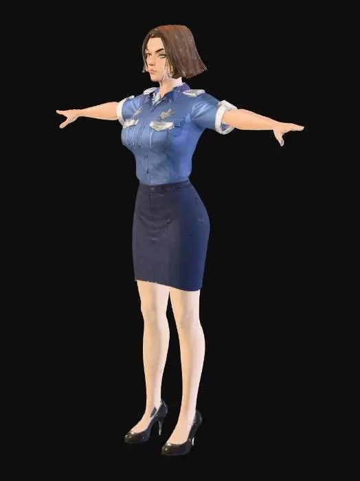 3D model for Officer in Blue