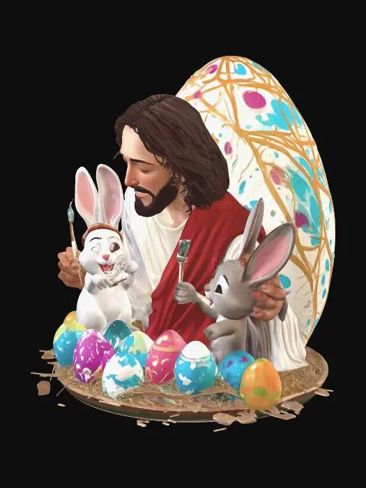 3D model for Jesus and the Easter Bunnies, #EasterEgg2026#