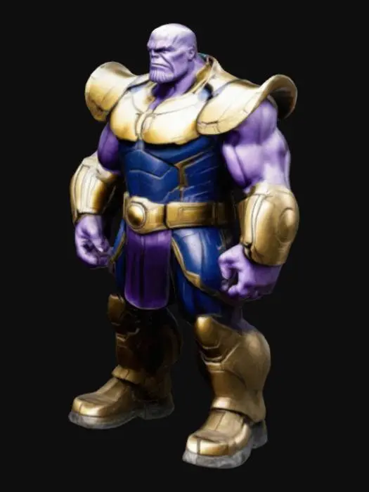 3D model for Thanos muni de son gant avec les pierres