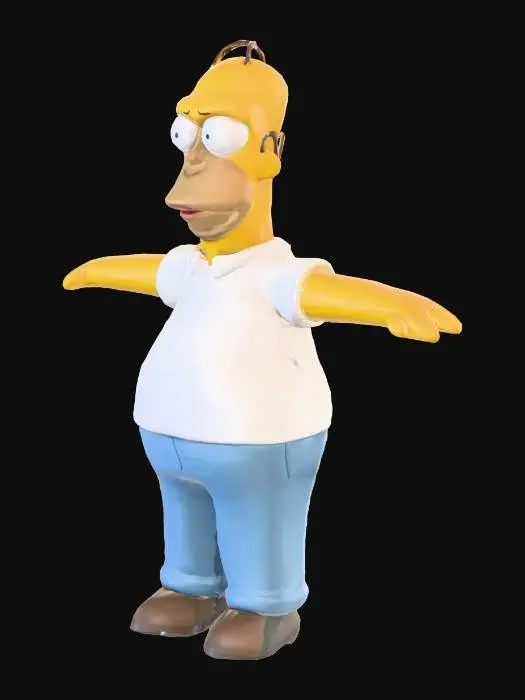 3D model for Homer T-Pose bors noir