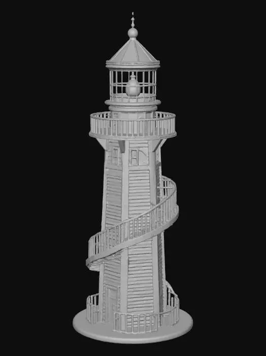 3D model for 有室内结构的灯塔