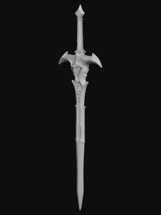 3D model for 奇幻风格大宝剑模型,精美,设计复杂,带冰魔法