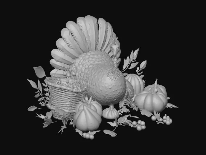 3D model for Harvest Turkey Celebration, #Thanksgiving#