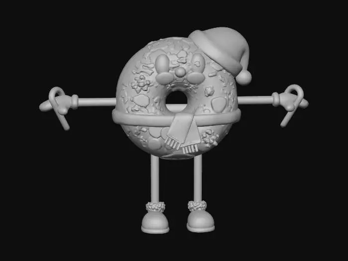 3D model for Festive Donut Buddy, #Christmas2025#