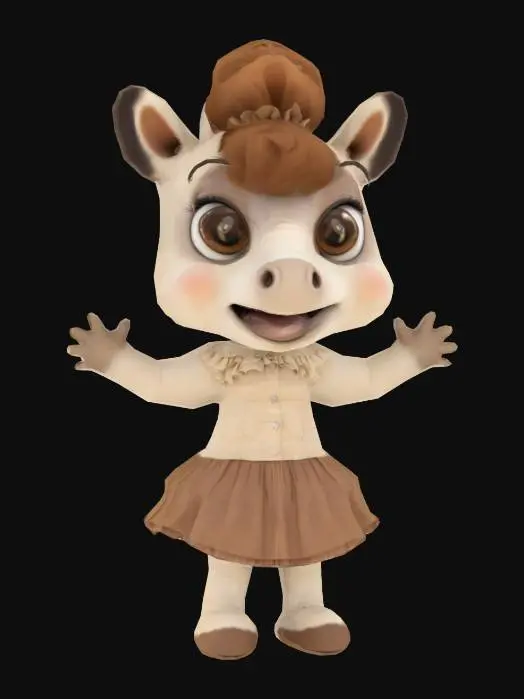 3D model for Zara the Cheerful Zebra