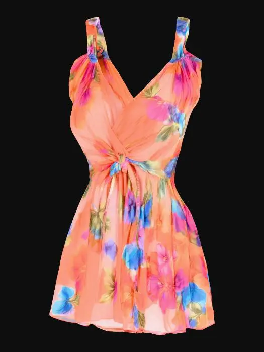 3D model for Floral Sunset Dress