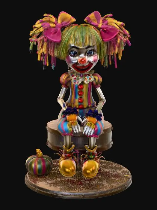 3D model for Harlequin Doll Delight, #Halloween2025#