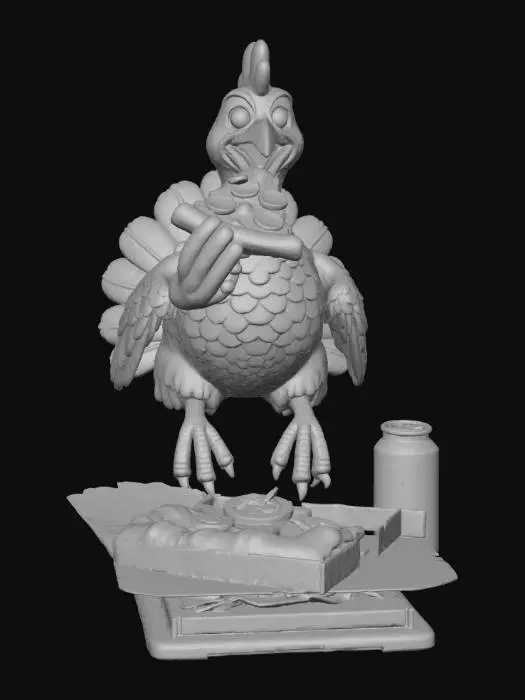 3D model for Pizza Poultry Snacktime, #Thanksgiving#