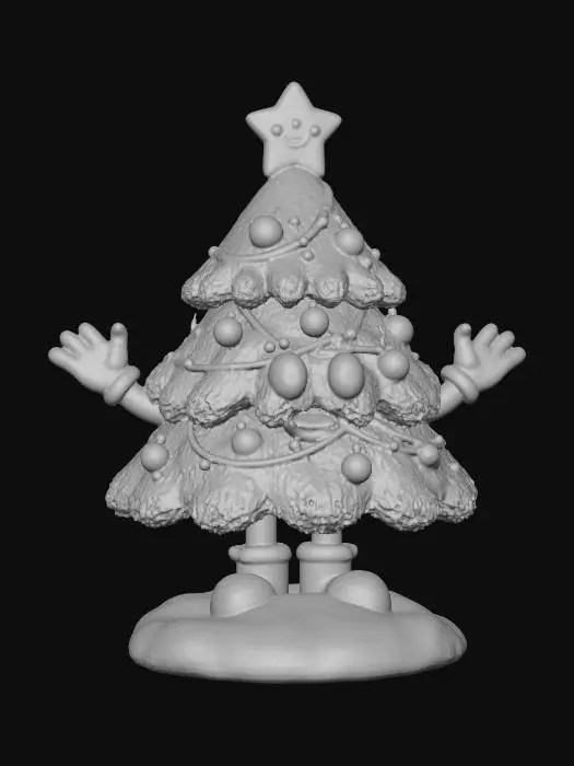 3D model for Fuzzy Festive Rainbow Tree, #Christmas2025#