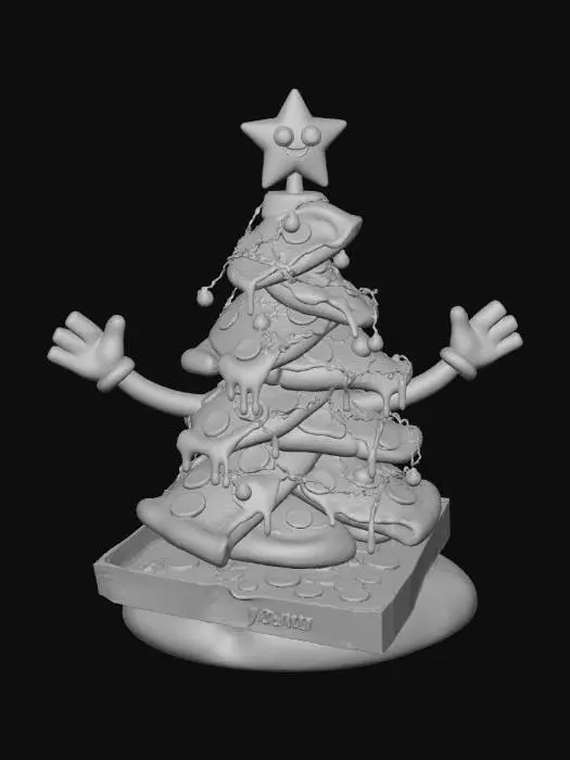 3D model for Pizza Tree Delight, #Christmas2025#