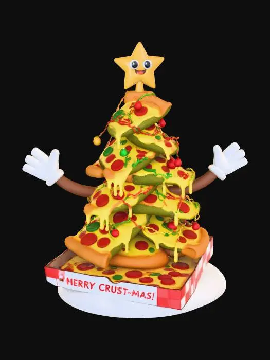 3D model for Pizza Tree Delight, #Christmas2025#