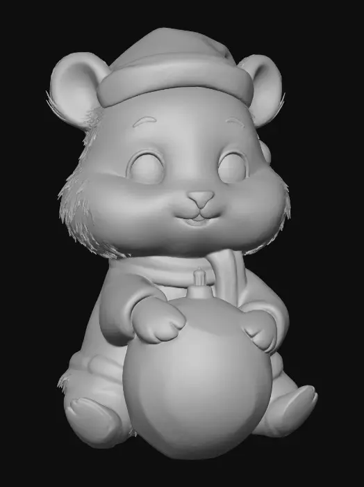 3D model for Christmas Hamster Charm, #Christmas2025#