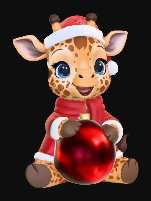3D model for Festive Giraffe Delight, #Christmas2025#