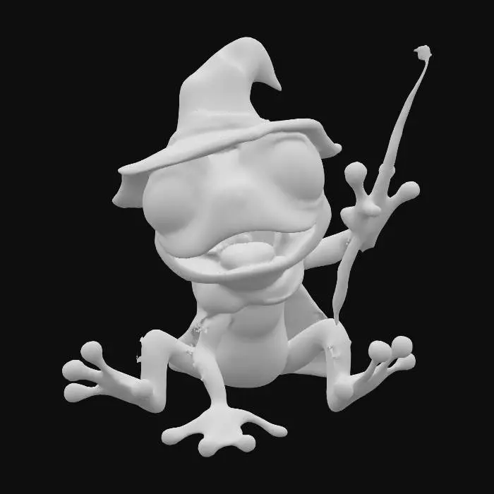 3D model for Froggy Wizard Adventure, #PBR#