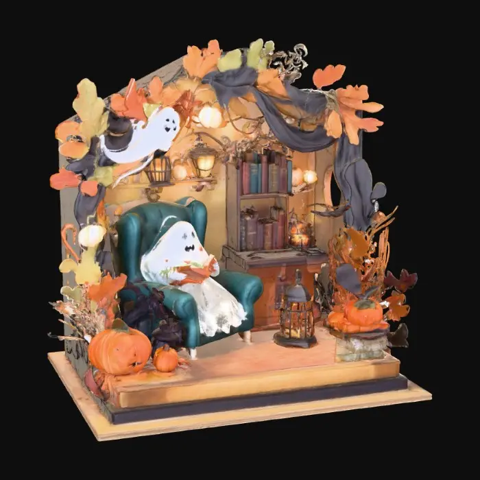 3D model for Ghostly Reading Nook, #Halloween2025#