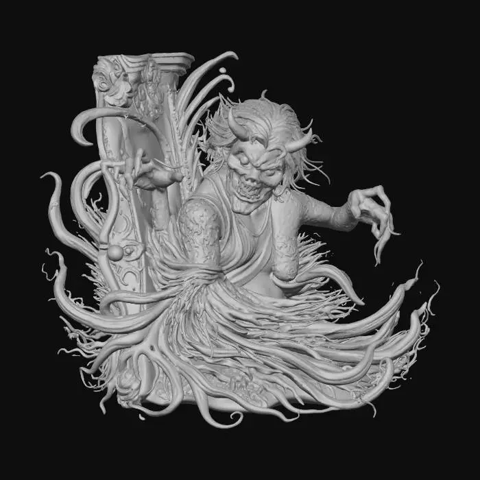 3D model for Demonic Emergence, #Halloween2025#