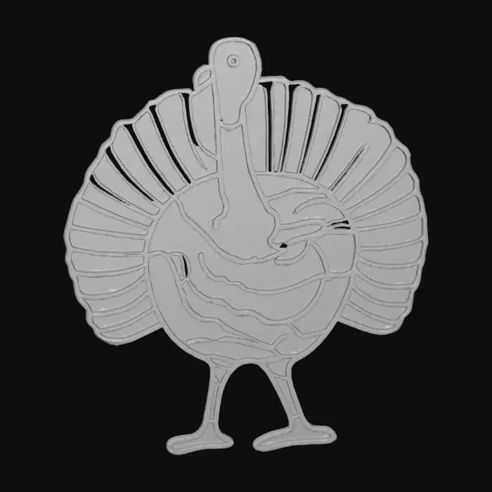3D model for Gilded Turkey Stained Glass, #Thanksgiving#