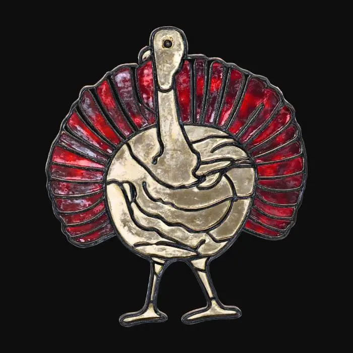 3D model for Gilded Turkey Stained Glass, #Thanksgiving#