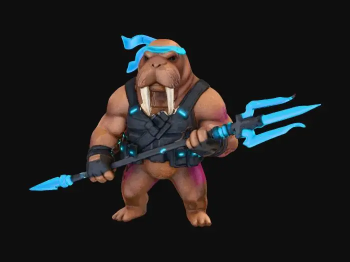 3D model for Walrus Warrior
