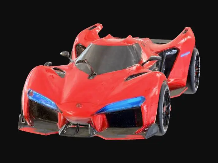 3D model for Red Futuristic Supercar