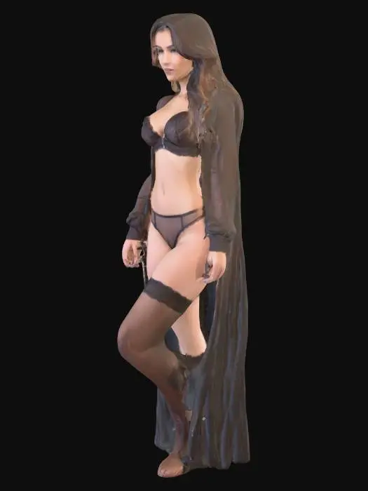 3D model for woman, sexy, light clothing, standing