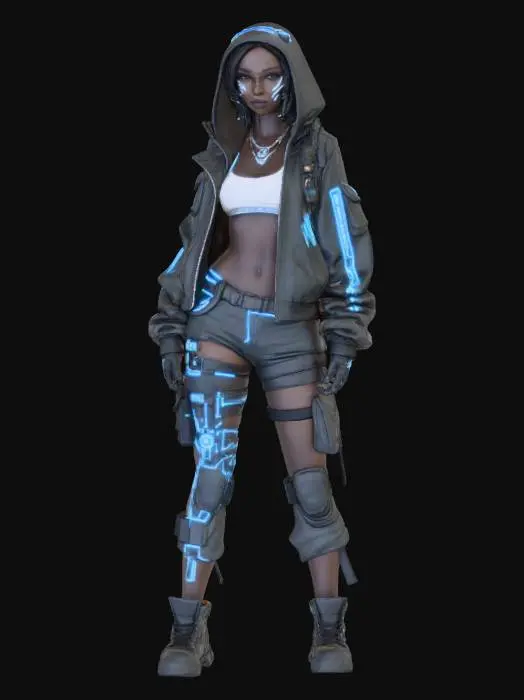 3D model for Neon Warrior