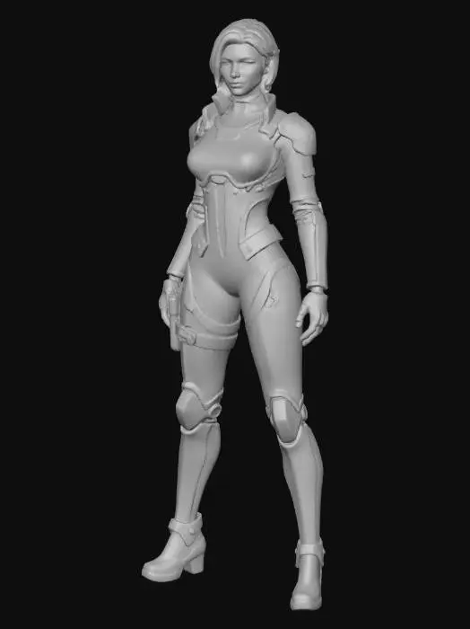 3D model for Futuristic Guardian