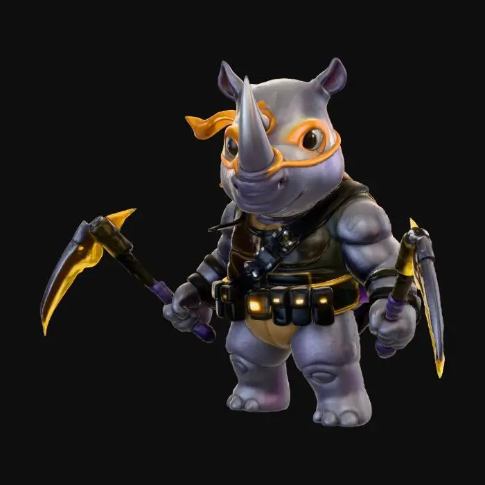 3D model for cyber ninja rhino