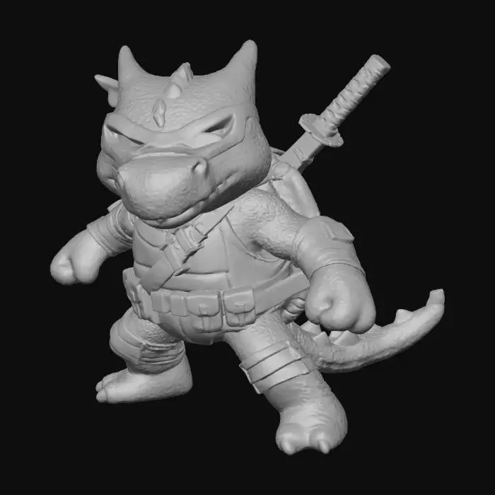 3D model for cyber ninja crocodile