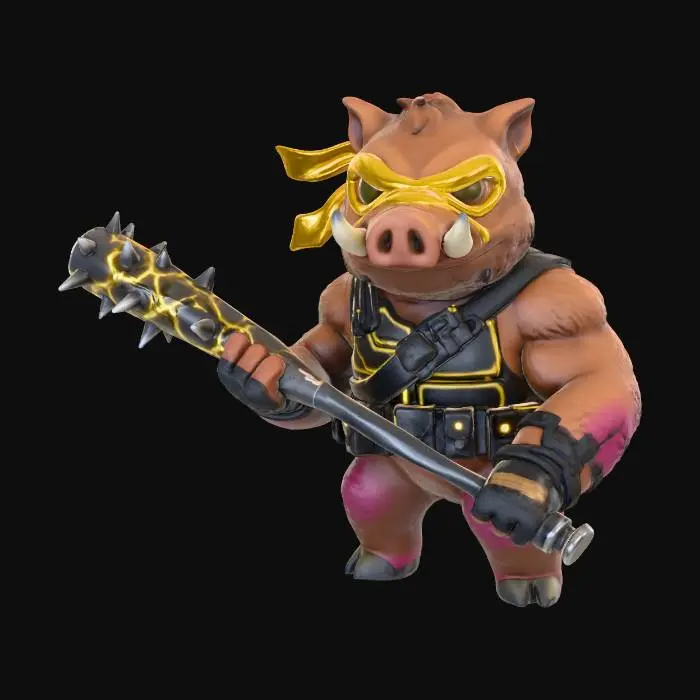 3D model for cyber ninja boar