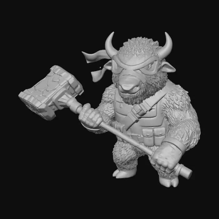 3D model for Warrior Bison