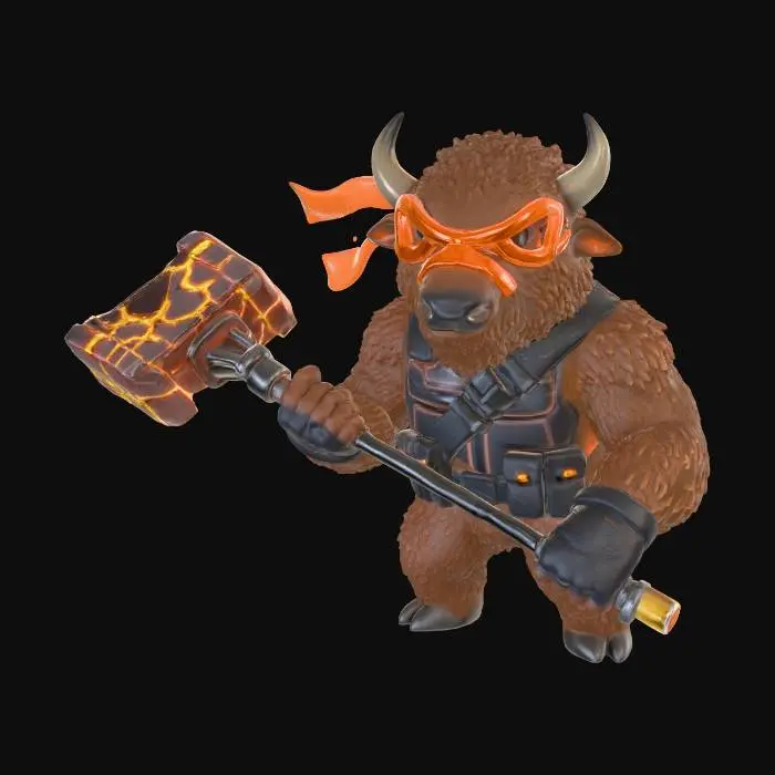 3D model for Warrior Bison