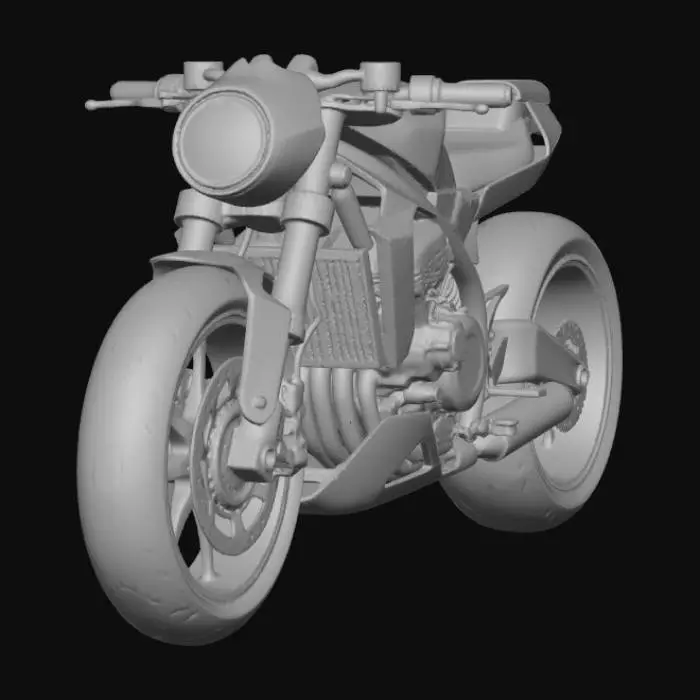 3D model for Yellow Lightning Motorcycle