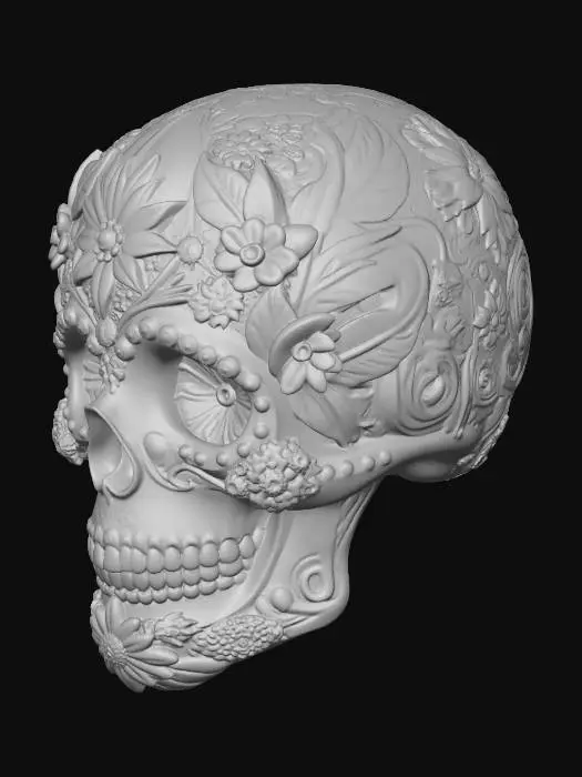 3D model for Floral Sugar Skull