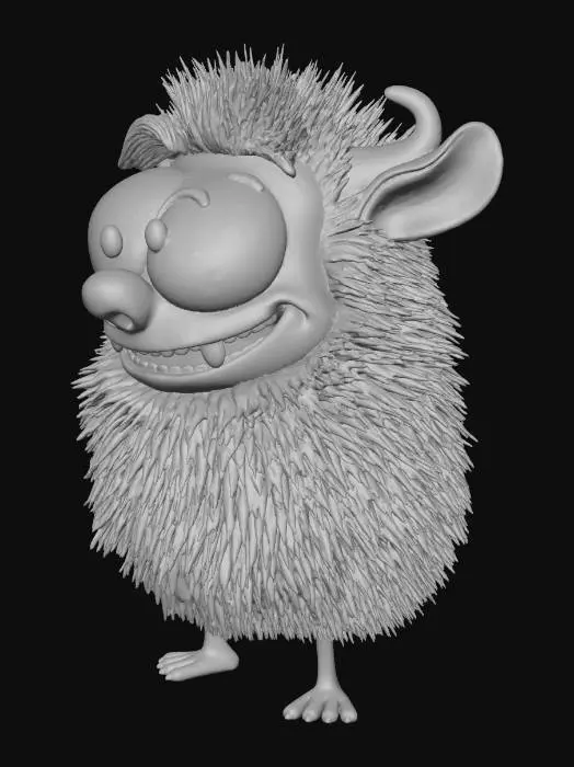 3D model for Make a 3D Nintendo Character (Black Cube 64's enemy called "Uga Chaga Uga Uga") with style of Super Mario 64