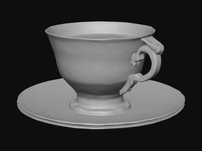 3D model for Ornate Floral Gold-Trimmed Teacup