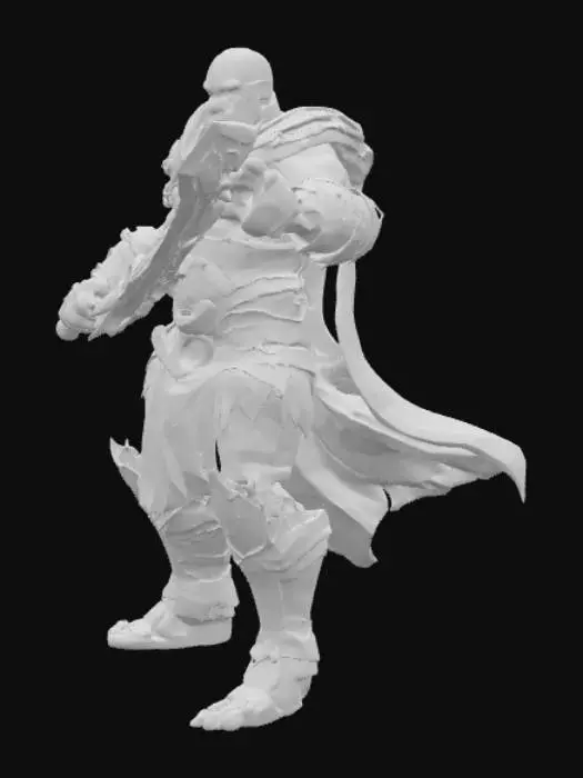 3D model for doom guy fusion with kratos from god of war