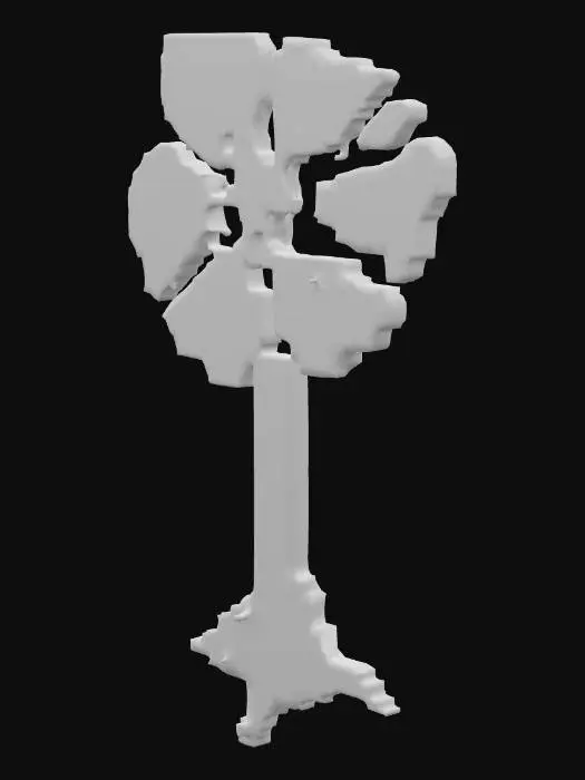 3D model for Blue Pixel Flower