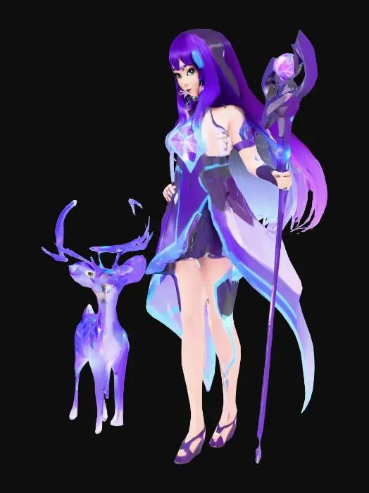 3D model for Astra Vega with her Stardust Fawn