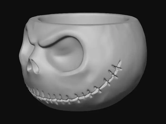 3D model for Der Kopf von Jack Skellington  als runde leere Deko Schale