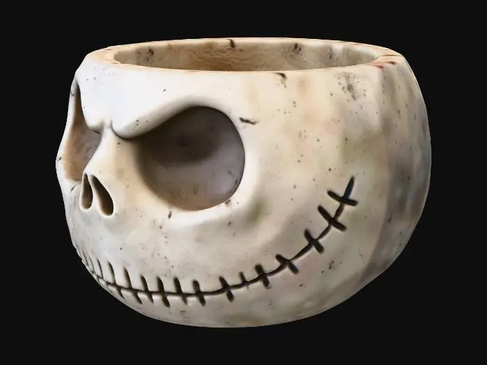 3D model for Der Kopf von Jack Skellington  als runde leere Deko Schale
