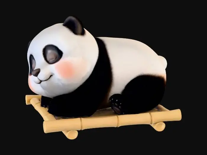 3D model for schlafender Panda