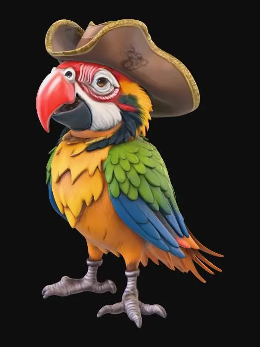 3D model for Pirate Parrot