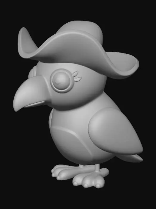 3D model for Pirate Parrot.
