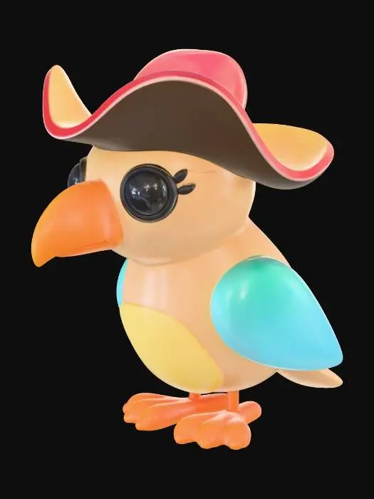 3D model for Pirate Parrot.