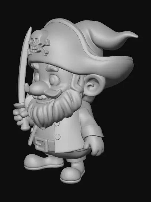 3D model for Captain Whiskers